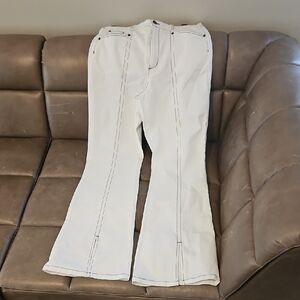 Peace Love World White Denim Flare Jeans